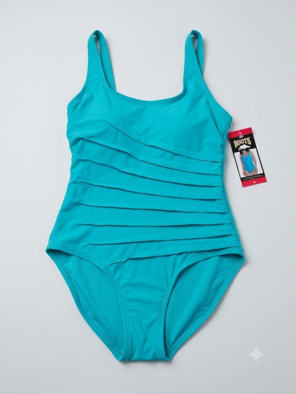 Roots Turquoise One-Piece Swimsuit